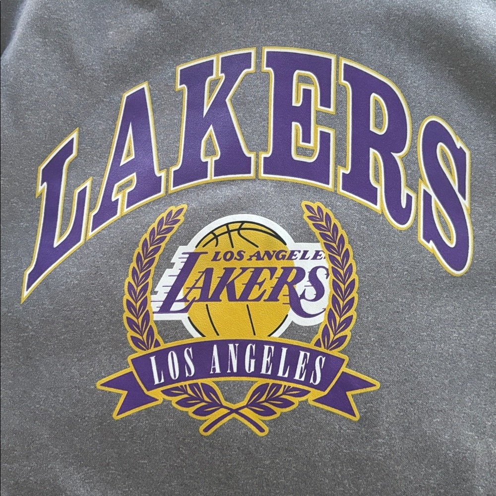 NBA Lakers Gray and Purple Sweatshirt
